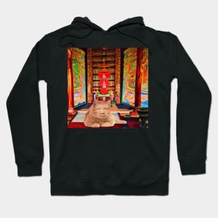 Eckhart Tolle Zen Master Cat Laying In A Chinese Style Temple Hoodie